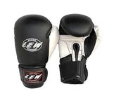 LEW Black Pre Molded Boxing Competition| Training| MMA| Kickboxing | Muay Thai Gloves for Bags & Training Boxing Gloves