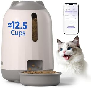 PAPIFEED Smart Automatic Cat Feeders, Dual Power Supply Cat Food Distributor, WiFi Pet Feeder with APP Control for Remote Feeding, Moisture-Proof Freshness Design, 3L Automatic Cat Feeder (Grey)