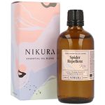 Nikura Spider Repellent Essential Oil Blend - 100ml | for deterring Spiders and mice, Natural Spider Repellent | Make a Homemade Spider Repellent Spray | Vegan, 100% Pure and Natural
