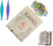 Dental Ortho Elastic Rubber Bands Mixed Colors 100 Pack Teeth Gap Closing (5/16" Heavy 4.5 oz)