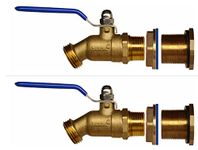 RAINPAL RBS024 LF Brass Rain Barrel Spigot with Thread Tape(2 Pack)