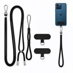 Street27 Phone Lanyard Strap for Mobile – Adjustable Neck & Wrist Crossbody Sling with 2 Adhesive Inserts | Universal Nylon Mobile Chain for Most Phone Cases (Case Not Included)