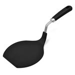 Contiup Grip-EZ Premium Chef Series Round Flexible Large Spatula Pancake Spatula,Pancake Flipper,Egg Turner, and Omelet Spatula-Heat Resistant，Black