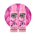 Crazy Color Vibrant Pinkissimo Semi-Permanent Hair Dye Duo. Highly Pigmented Magenta Conditioning & Oil Nourishing Vegan Formula | No Bleach or Ammonia | 200ml