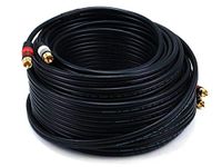 Monoprice 105349 75-Feet 22AWG Premium 2 RCA Plug to2 RCA Plug Cable - Black