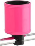 Kroozie 2.0 Bike Bottle Holder – Sturdy, Stainless Steel Bike Cup Holder for Handlebars, Horizontal Bars, & Cups up to 30 Oz. – Stroller, Cruiser, Scooter, & Ebike Accessories, Hot Pink