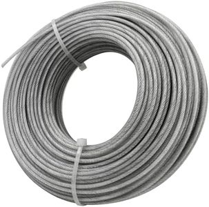 Akuoly Hilo para cortabordes desbrozadora 2,4mm Diámetro de acero y nailon 50m Cables para recortadoras de cable