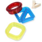 3Pcs Sandwich Cutter and Sealer, Biscuit Cutter Decruster Sandwich Maker Round Square Triangle Shapes Cookie Cutters Pancake Maker for Kids Bento Box