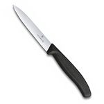 Victorinox Swiss Made Stainless Steel Swiss Classic Paring Knife, Kitchen Tools, Kitchen Items, 10 cm Straight Edge, Black, 6.7703