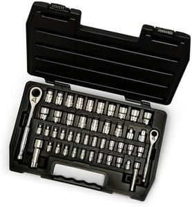 Gearwrench 1/4-inch and 3/8-inch Drive Pass-Thru 6 Point SAE/Metric Tool Set 46-Pieces