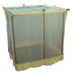 Ans Superfine Medium Size Polycotton Mosquito net (4 ft x 6.5 ft, Ivory) with Cotton Border