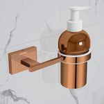 Plantex 304 Grade Stainless Steel Handwash Holder for Wash Basin Liquid Soap Dispenser for Bathroom Accessories - Benz (Rose gold)