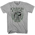 Men's Cheech & Chong Shirt - Cheech & Chong Up in Smoke in Bud We Trust Vintage Tee, Heather Grey, Medium