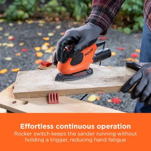 BLACK+DECKER Compact Mouse Sander – Lightweight Detail Finishing Tool