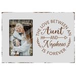 EXQUIDECA Best Auntie Gifts from Nephew - Engraved Carving Aunt Picture Frames 4x6 Inches - the Love Between an Aunt and Nephew is Forever