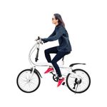 CUMELLIIR Folding Bikes For Adults 20 Inch, Foldable Bike With Double V Brake, Adjustable Height 6 Speed Lightweight Folding Bicycle, Fold Up Bikes City Bike For Adults Men Women Teens