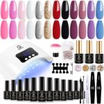 MEFA Gel Nail Polish Kit with Light