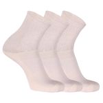 USOXO Unisex Diabetic Socks I Combed Cotton with Breathable and Lightweight I Anti-Microbial & Anti-Odour I Soft Comfy Seamless Toe and Non-Binding Top I Ankle Length Sock for Men & Women – 3 Pair
