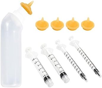 Gufastoe Pet Feeding Silicone Nipple with Bottle and Syringes for Puppy Dog Cat or Other Pets (Model 3)