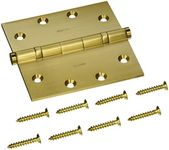 Baldwin 1046040I Square Ball Bearing Mortise Hinge, Satin Brass