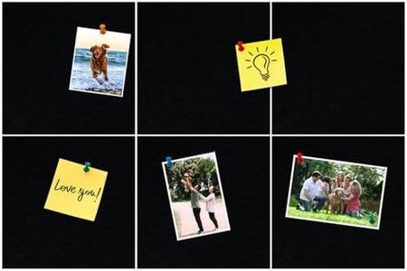 HULAVO Square Felt Cork Bulletin Board Tiles, Self Adhesive DIY Felt Pin Board for Wall 30" x 20" with 35 Pushpins for Office School Home Wall Decor Stickers Memos Photos Display (Black)