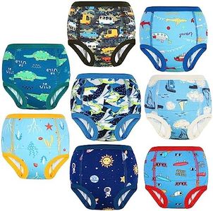 MOEMOE BABY Training Underwear 8 Pack Cotton Potty Training Pants for Toddler Boys and Girls 2-7T