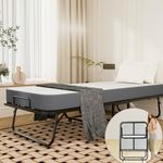 Hommyguard Folding Bed with Mattress, 90x200 cm Foldable Guest Bed, 13cm Thick Memory Foam, Portable for Adults, Includes Storage Cover
