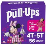 Pull-Ups Girls Potty Training Underwear, Easy Open Training Pants 4T-5T, Pull-Ups Learning Design for Toddlers, 56ct, Giga Pack