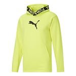 Puma Men's Train Pwr Fleece Hoodie, Lime Squeeze, Medium