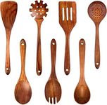 Wooden Spoons for Cooking, 7Pcs Nat