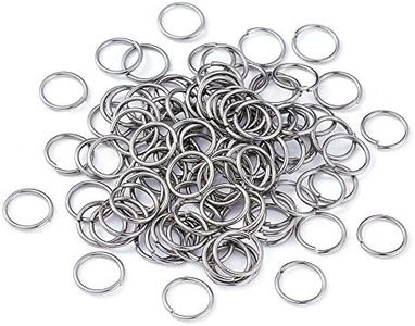 KISSITTY 2000pcs 10mm Stainless Steel Open Jump Rings Connectors 1mm Thick Chainmail Making Jewelry Findings