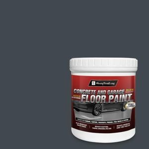 Professional Floor Paint Kit (5 Gallon Slate Dark Gray, 800-1000 sq.ft) - Acrylic Concrete Coating for Garages & Basements | Single Component Formula | Scratch Resistant & Low VOC | Ready-to-Use