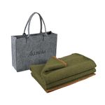 ACUSHLA 80% Merino Wool Blanket - Wool Throw, Sofa Bed and Couch Large Bedspread, Versatile Blanket Sofa Throw for Bed, Cold Weather, Extra Large Throw –160x200 cm Army Green
