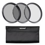 Neewer 55mm Filter Kit, UV + CPL + ND4 Filters with Storage Bag & Cleaning Cloth, Optical Glass and Aluminum Alloy Slim Frame, Compatible with Canon Sony Nikon Fujifilm ø55mm Camera Lenses