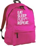 HippoWarehouse Eat Sleep Flip Repeat Gymnastics Gymnast backpack ruck sack Dimensions: 31 x 42 x 21 cm Capacity: 18 litres