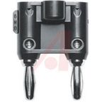 Pomona Mdp-0 Double Banana Plug With Wire Guide, Stackable, Solderless, 1.55" L, Black (Pack Of 5)