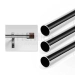 Herrlich Homes Stainless Steel Window | Door Curtain Rods and Pipes for Home and Office | Pipe Only | Silver Finish | 6 feet, 5 Pipes |