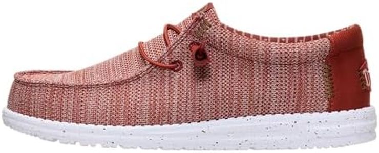 HEYDUDE Wally Stretch Sox Burnt Red Size 15, Men’s Shoes, Slip-on Loafers, Comfortable & Light-Weight