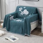 HOKIPO Chenille Thick and Soft Sofa Cover Throw Blanket Couch Protector 1 Seater, 180 (D) x 180 (L) cm (AR-4593-D3)