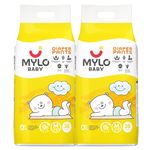 Mylo Baby Diaper Pants Medium (M) Size 7-12 kgs (76 count) Leak Proof | Lightweight | Rash Free | 12 Hours Protection | ADL Technology