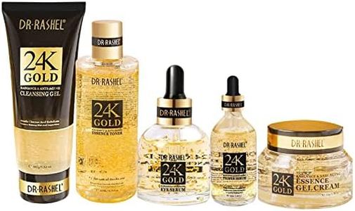 FantasyDay 5PCS 24K Gold Skin Care Tighten, Firm, & Hydrate Moisturizer Set - Inhibit Aging, Repair and Brighten Skin, Reduces Fine Lines & Wrinkles