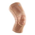 Bauerfeind GenuTrain Knee Support Brace (New Version) - Targeted Support for Pain Relief & Stabilization for Weak, Swollen & Injured Knees & Arthritis - Size 4 - Color Nature