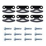 VEXPLO 6PCS Tie Down Hooks Anchor Point with 1/4''Self-Drilling Screws for Ford & Nissan Frontier Pickup Truck Bed Flatbed Kayak etc Tie Down Bracket for Cargo Net Strap on Pickup Truck Bed