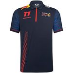 Red Bull Racing F1 Men's 2023 Sergio Checo Perez Team Polo Shirt, Night Sky, Large