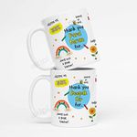 Akipi Thank You Teacher Mug With Personalized Teacher'S Name, Best Teacher Gift, Teacher Mug, Helping Me To Grow Ceramic Mug 11Oz Designer Coffee/Tea Cup Arm581 (Pack Of 2) - 325 Ml