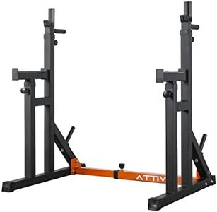 ATTIVO Adjustable Squat Rack Barbell Rack, Bench Press Rack Push Up Multi-Function Weight Lifting Gym