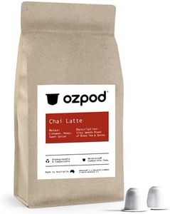OzPod Chai Tea Capsules for Nespresso, Premium Pods, 100% Compostable and Biodegradable from Australia, Compatible with Nespresso Original, 15 Single Serve Cups, Fair Trade