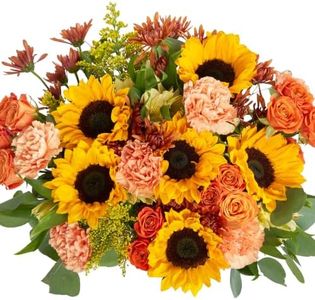 Martha Stewart x UrbanStems Fall Sunflower, Yellow Sunflower Fresh Flower Bouquet