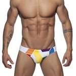 sandbank Men's Swimming Briefs Comfort Sexy Swimwear Bikini Trunk Beach Boxer Underwear for Men Summer White