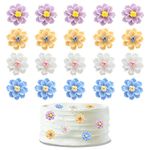 Blumomon 20 Pcs Flower Cupcake Toppers Bridal Engagement Baby Shower Birthday Party Cupcake Decorations Picks Anniversary Party Decorations Supplies